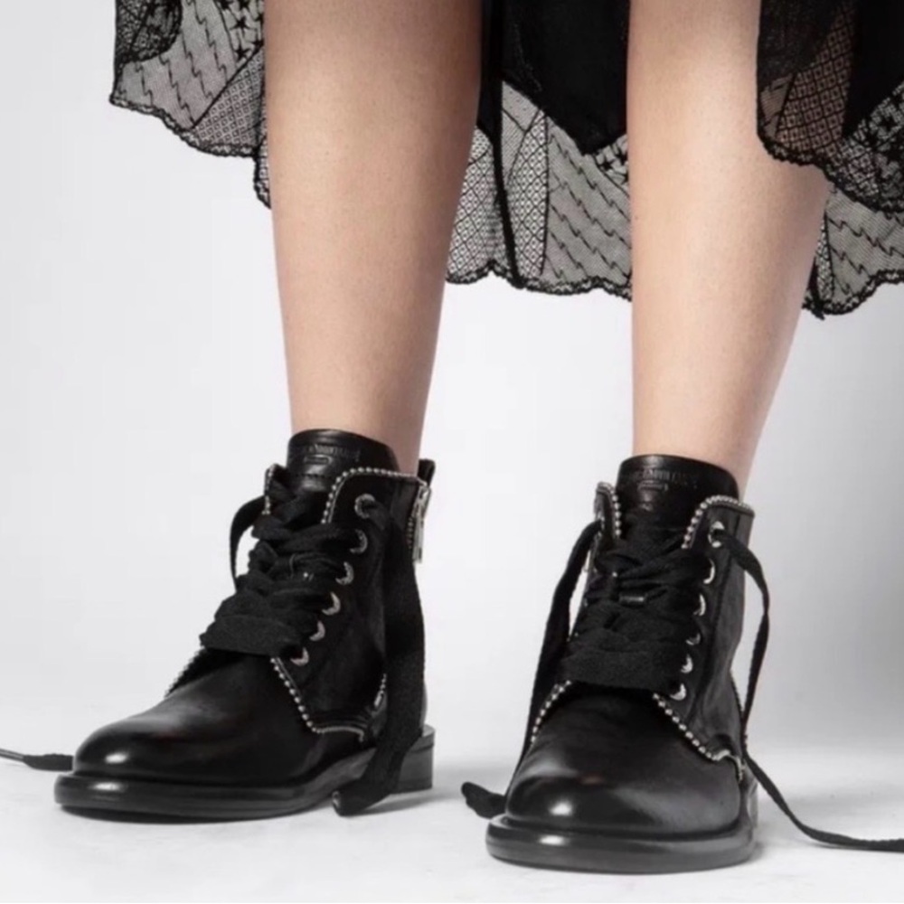 EUC Zadig & Voltaire Laureen Leather Booties Made in Portugal. Sz 36